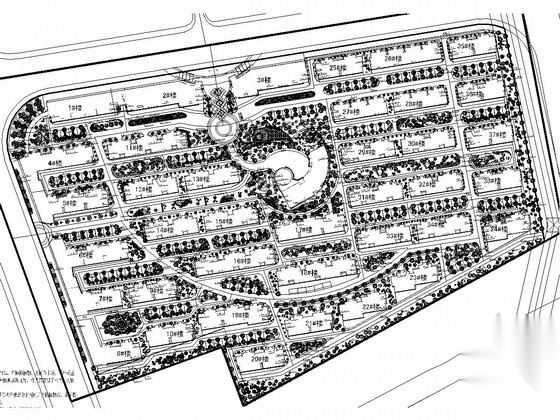 [台州]经济适用房园林绿化工程施工图施工图下载【ID:161086168】