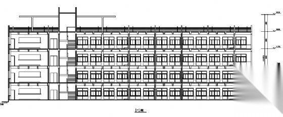 某四层中学教学楼建筑方案图cad施工图下载【ID:151545162】