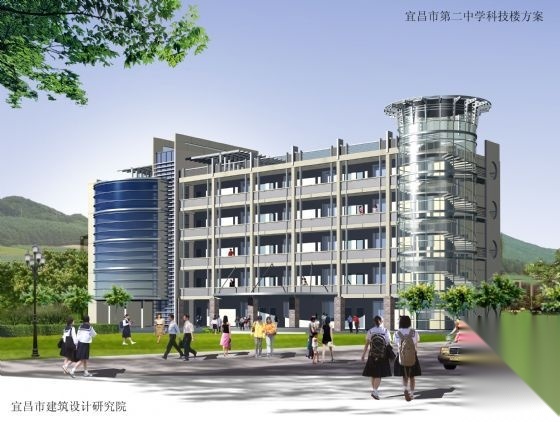 某四层中学教学楼建筑方案图cad施工图下载【ID:151545162】