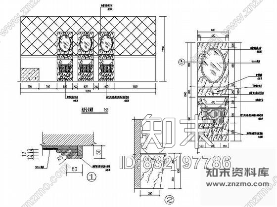 图块/节点热带雨林洗手台详图施工图下载【ID:832197786】