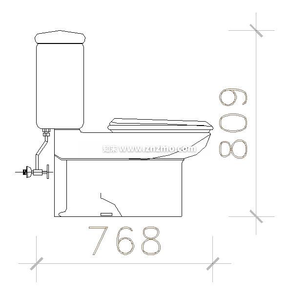 马桶施工图下载【ID:181097125】