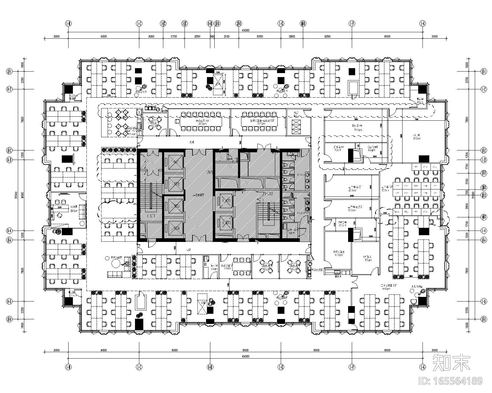 [广东]BSD-小米深圳研发中心办公室装修CAD施工图+效果...施工图下载【ID:165564189】