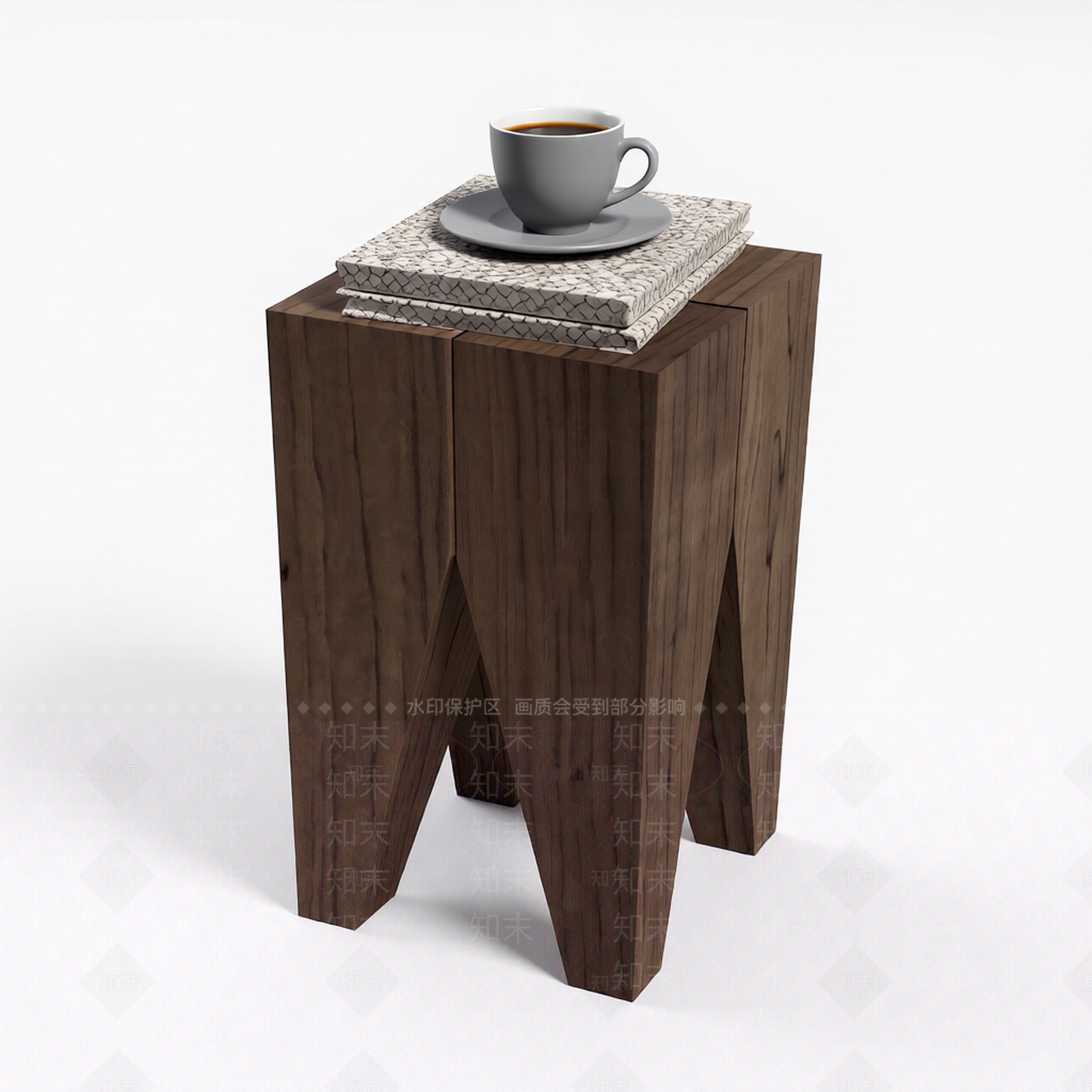 木质边几带装饰组合3D模型下载【ID:1206196982】