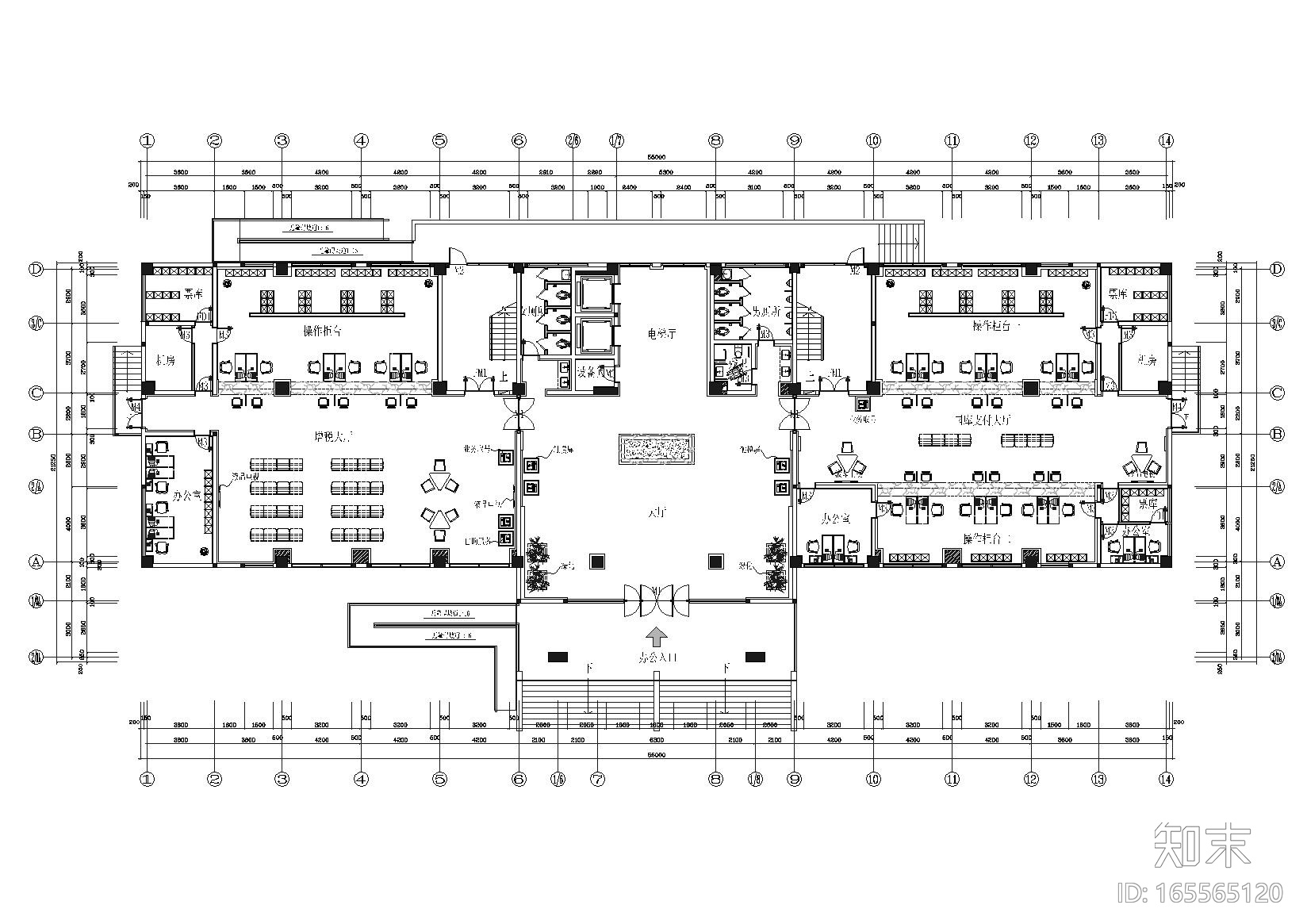 财税办公大楼装饰设计施工图施工图下载【ID:165565120】