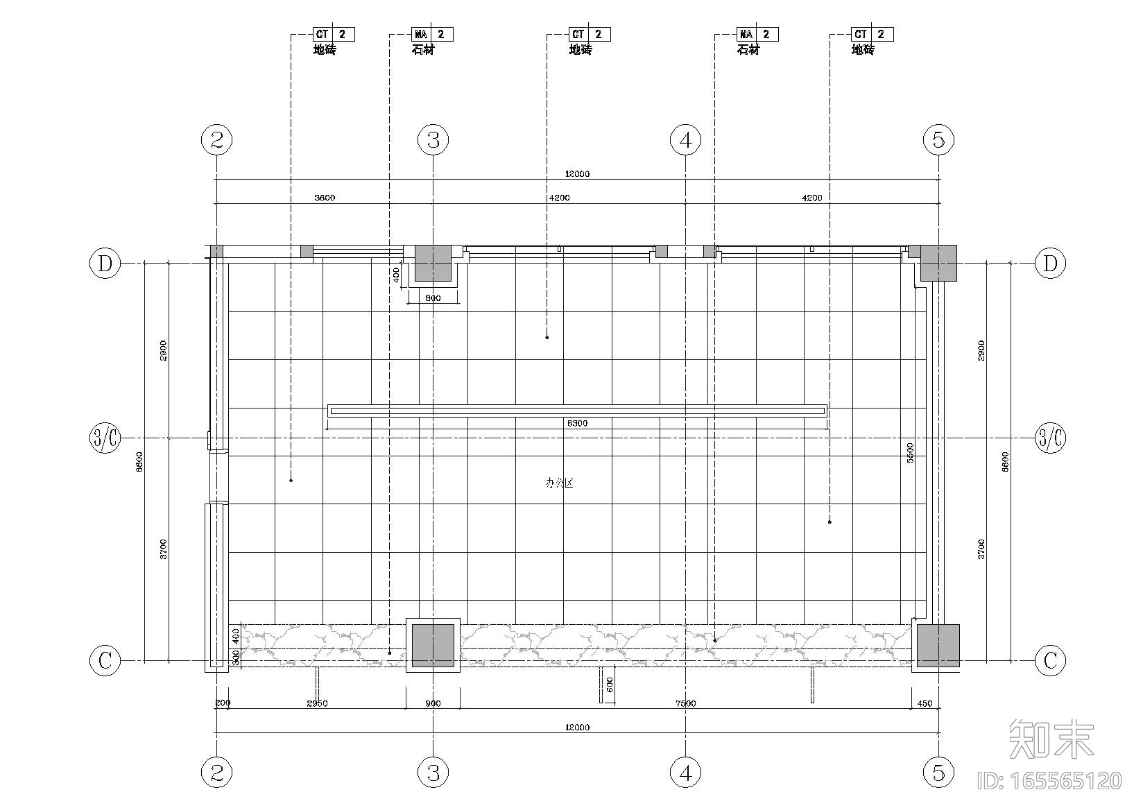 财税办公大楼装饰设计施工图施工图下载【ID:165565120】