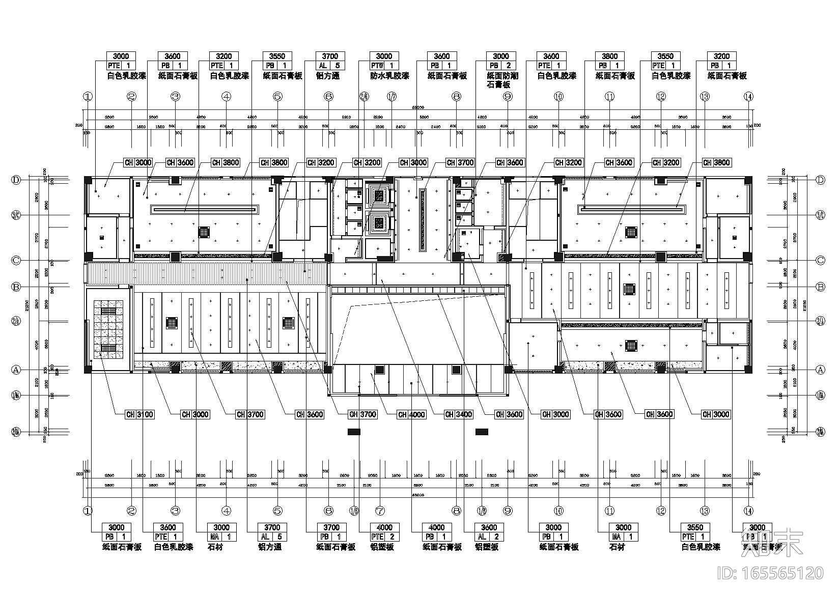 财税办公大楼装饰设计施工图施工图下载【ID:165565120】