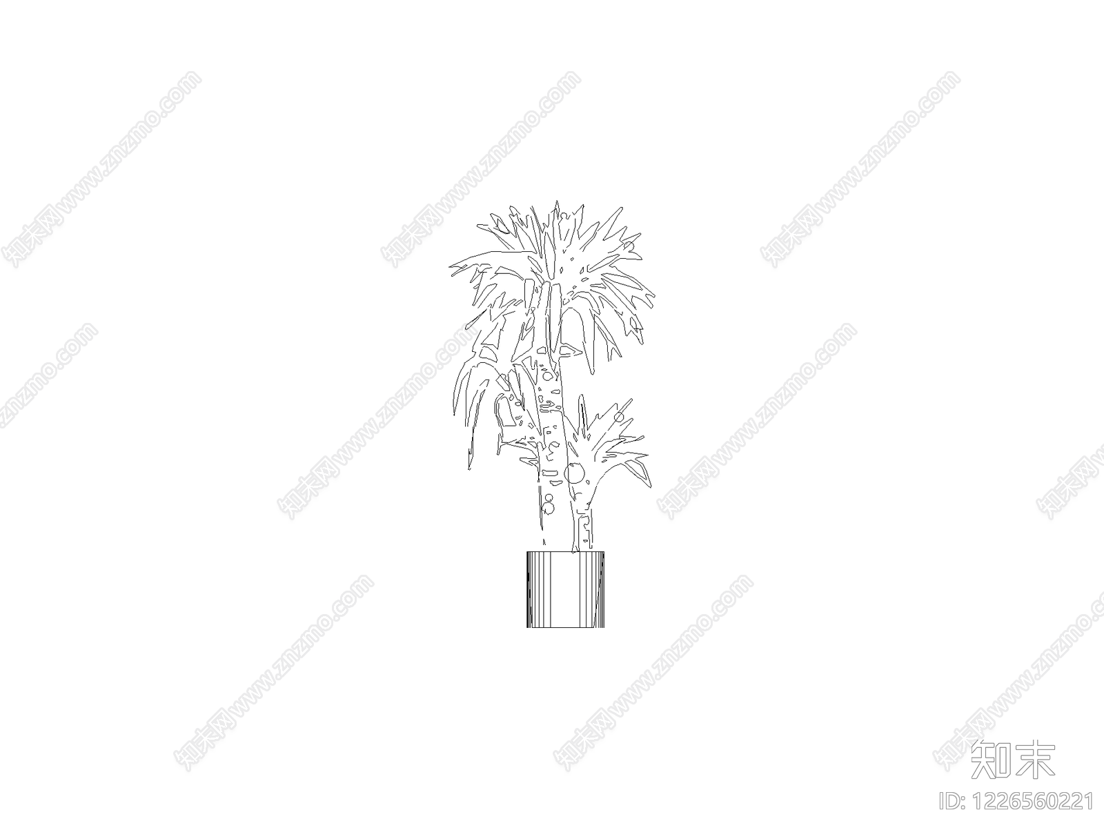 现代绿植CAD图纸