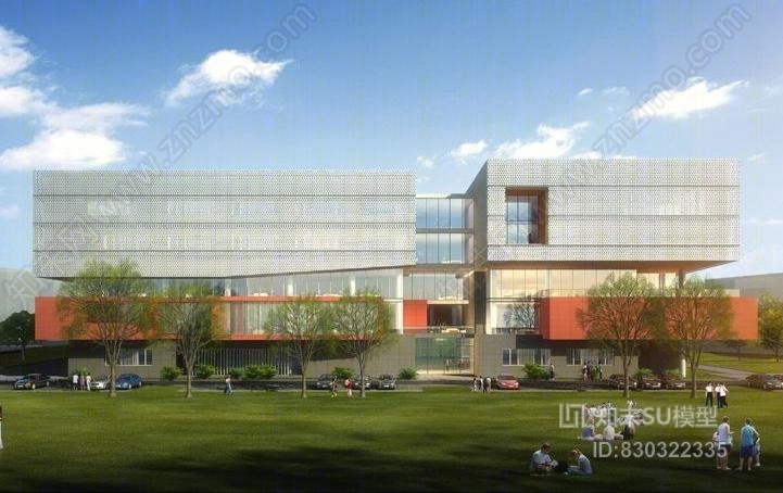 理工大学实训楼SU模型下载【ID:830322335】