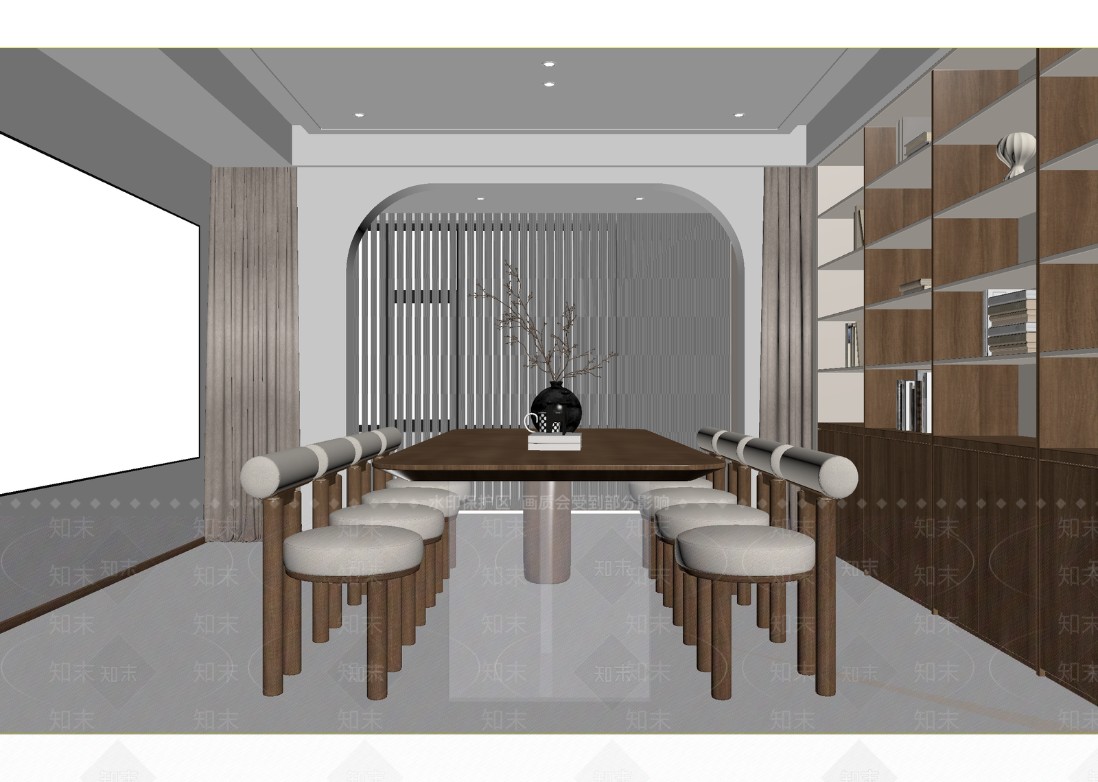 现代家居餐厅3D模型下载【ID:1215089762】