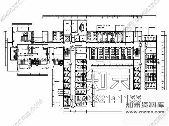 成都某人民医院内科楼装修图平面cad施工图下载【ID:632141155】