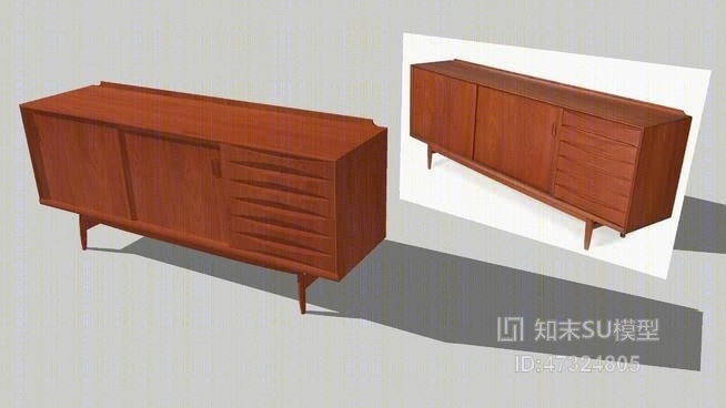 餐具柜/自助餐（中世纪丹麦）SU模型下载【ID:47324805】