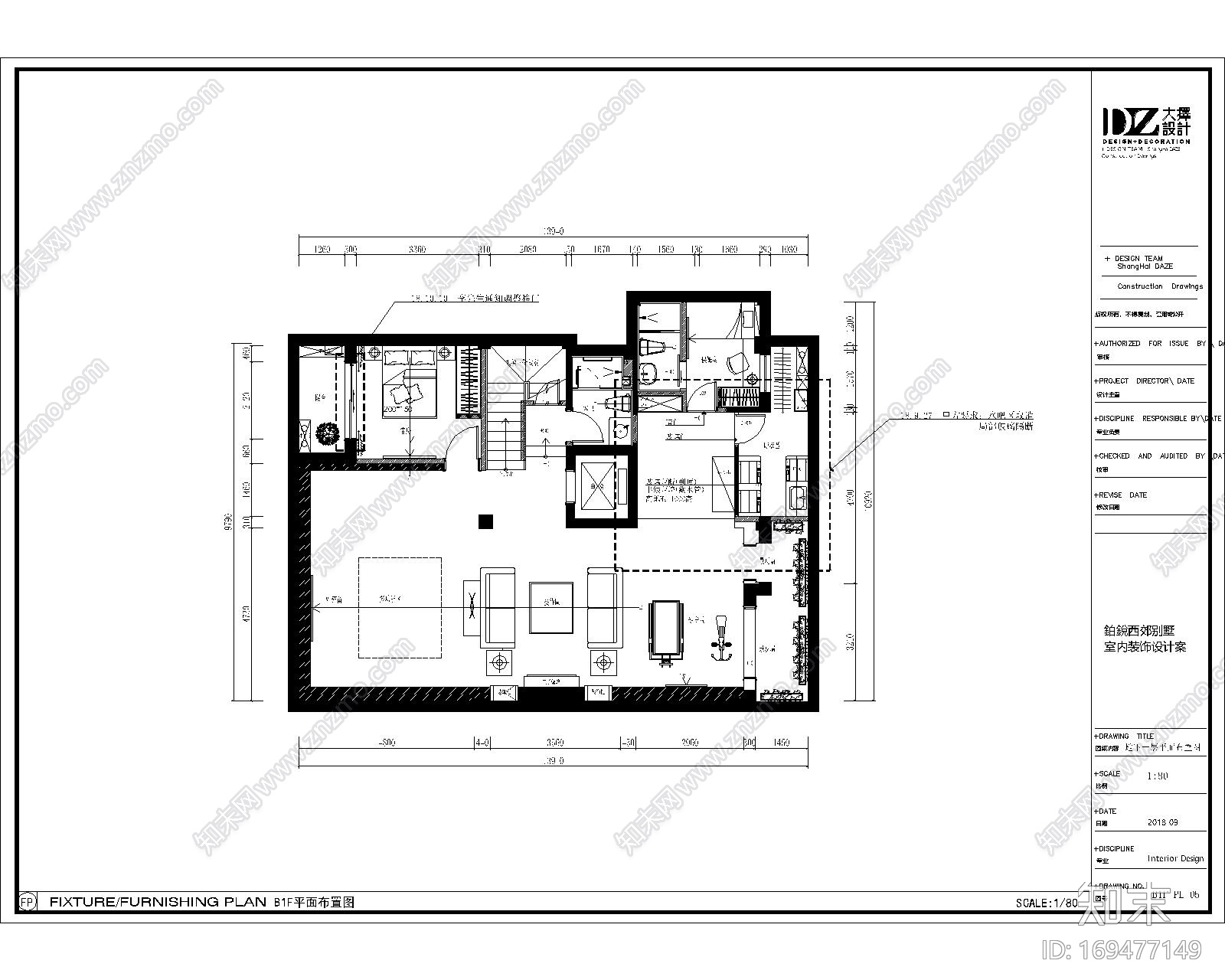 某别墅|CAD施工图cad施工图下载【ID:169477149】