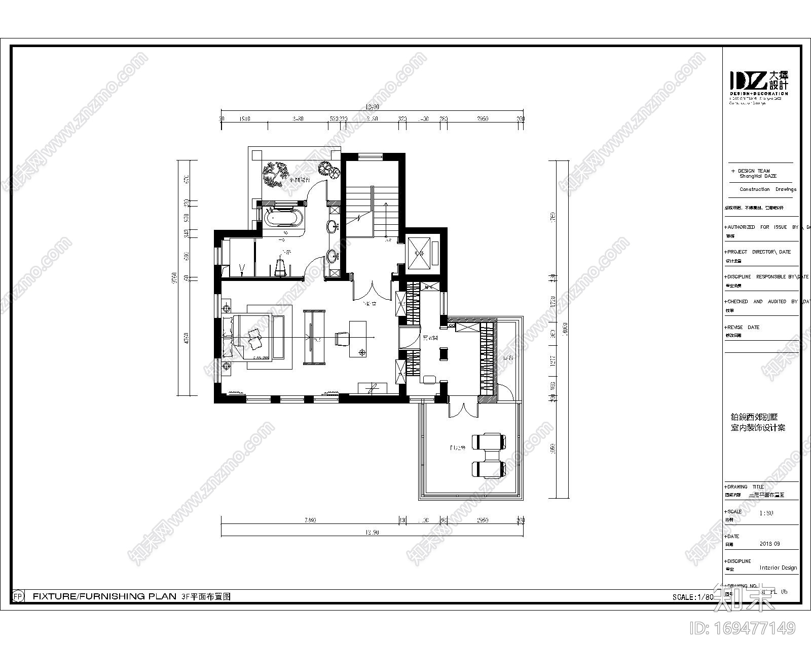 某别墅|CAD施工图cad施工图下载【ID:169477149】