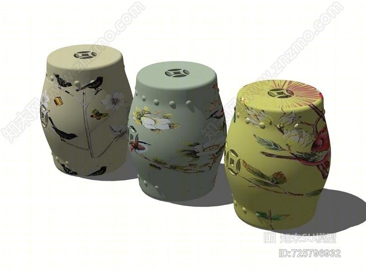 鼓凳SU模型下载【ID:725796932】