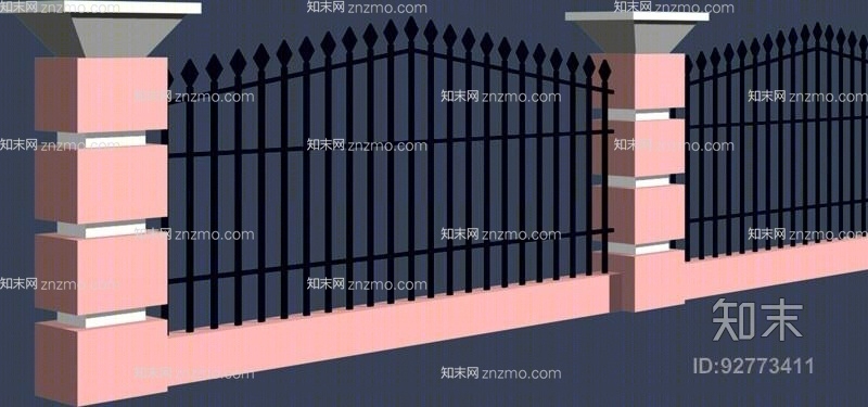围墙53D模型下载【ID:92773411】