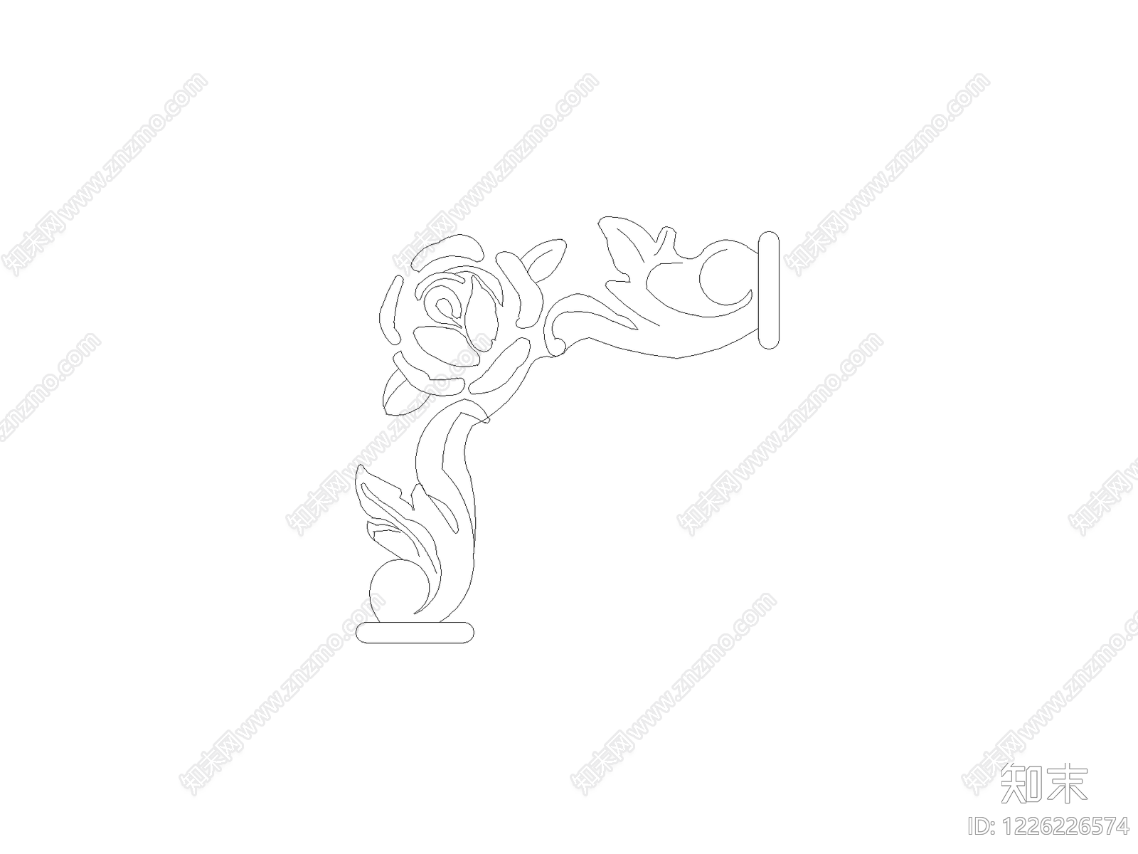 摆件cad施工图下载【ID:1226226574】