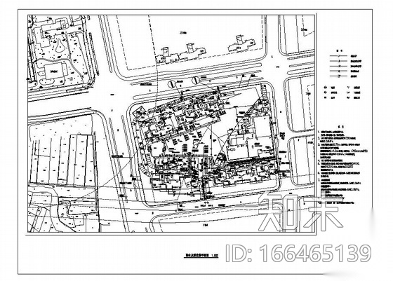 某小区室外给排水及消防总平面图cad施工图下载【ID:166465139】