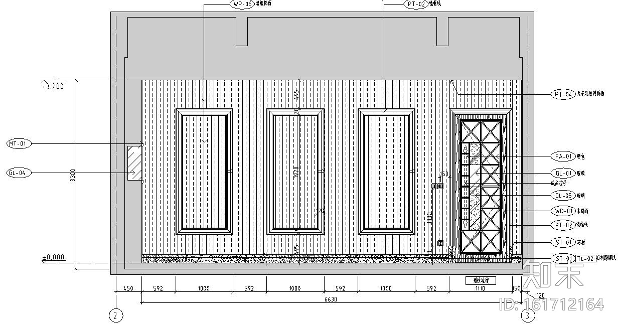 [广东]惠州蓝湾半岛售楼处装饰施工图cad施工图下载【ID:161712164】