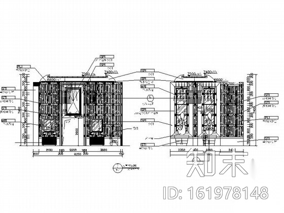 [深圳]公寓式酒店局部装修设计图（含实景）cad施工图下载【ID:161978148】