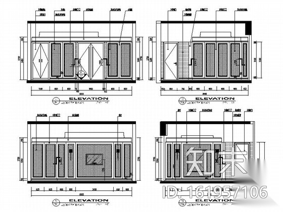 [昆山]五星级酒店包厢室内装饰设计施工图cad施工图下载【ID:161957106】