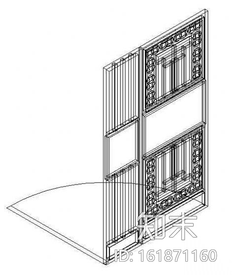 门CAD模型图块cad施工图下载【ID:161871160】