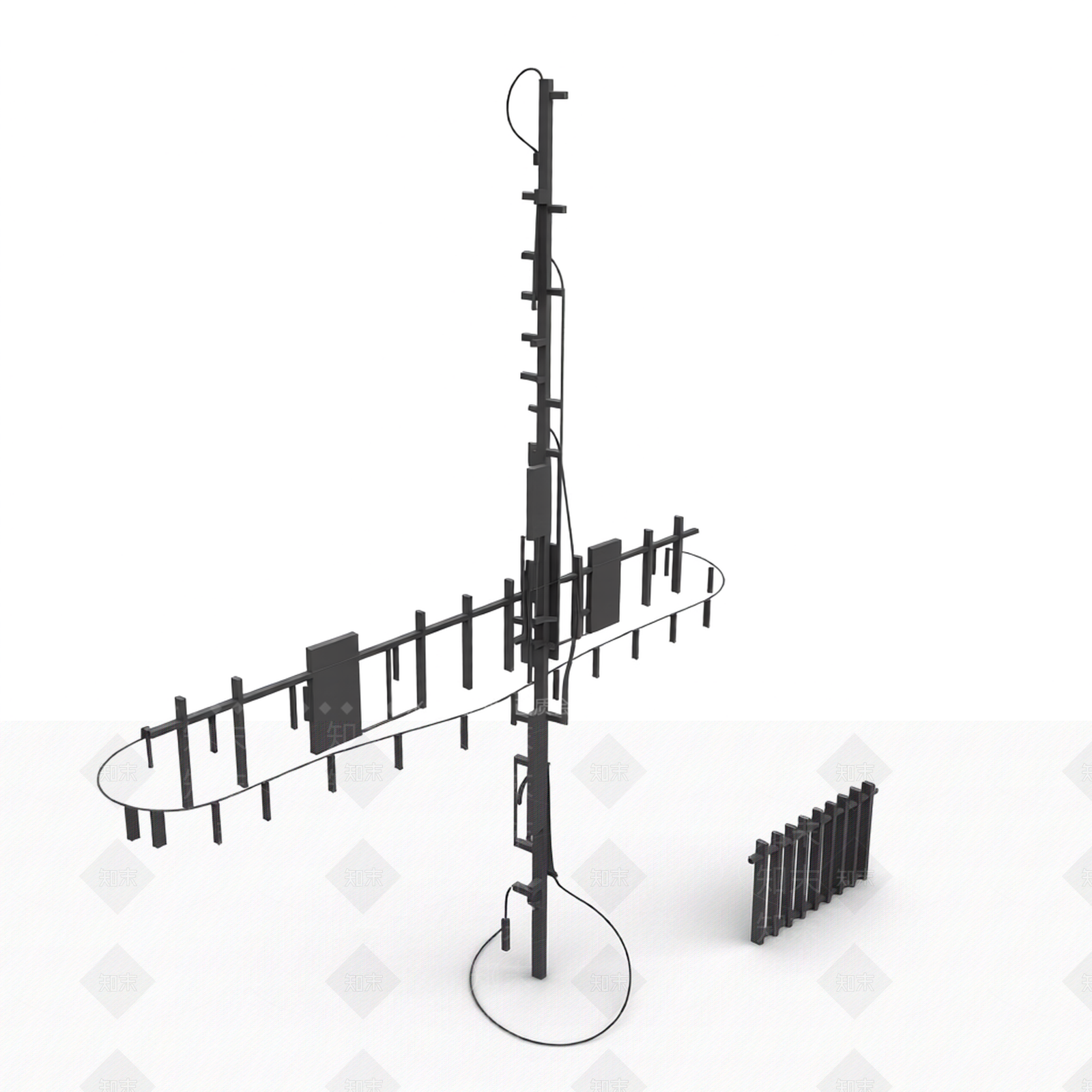 栏杆围栏模型3D模型下载【ID:1206204557】