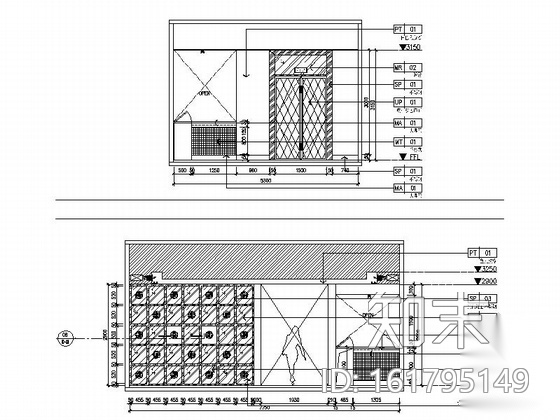 某现代时尚特色酒吧装修图（含效果）cad施工图下载【ID:161795149】