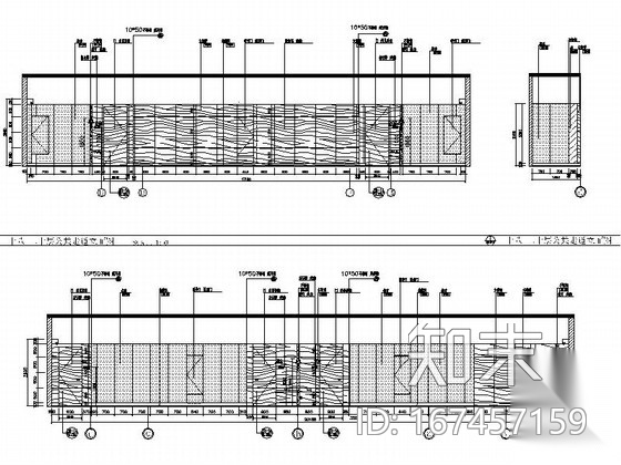 [重庆]现代简约酒店公共通道室内设计施工图cad施工图下载【ID:167457159】