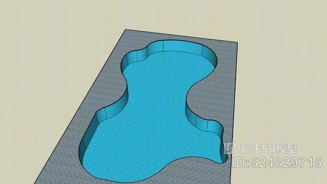 酒店游泳池SU模型下载【ID:524829715】