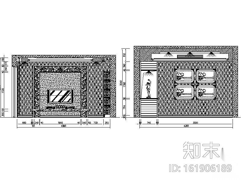 某双层连排别墅室内装修图cad施工图下载【ID:161906189】