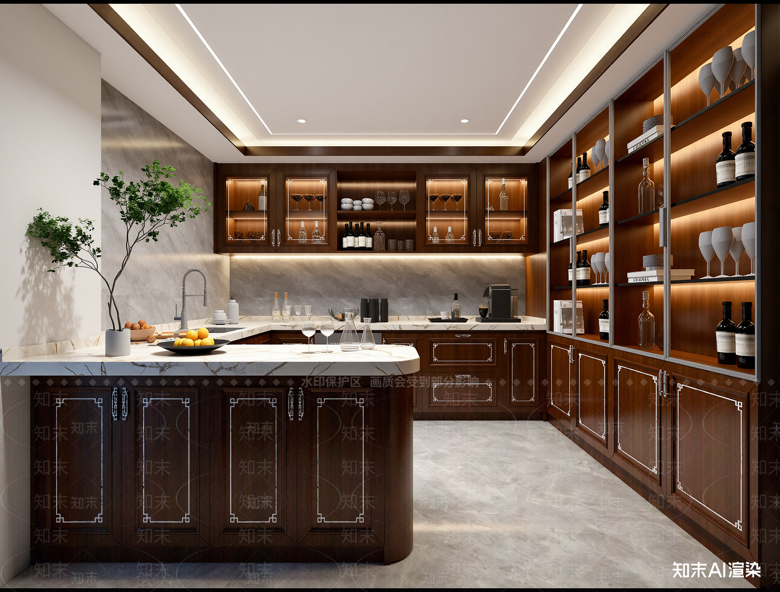 新中式酒馆3D模型下载【ID:1215147100】