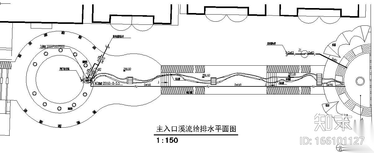 某小区景观给排水全套施工图cad施工图下载【ID:166101127】