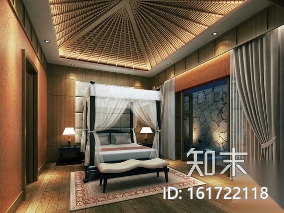 名师地中海B户型花园三居室样板房装修图(含效果)施工图下载【ID:161722118】