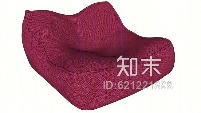 浮花园扶手椅SU模型下载【ID:621221898】