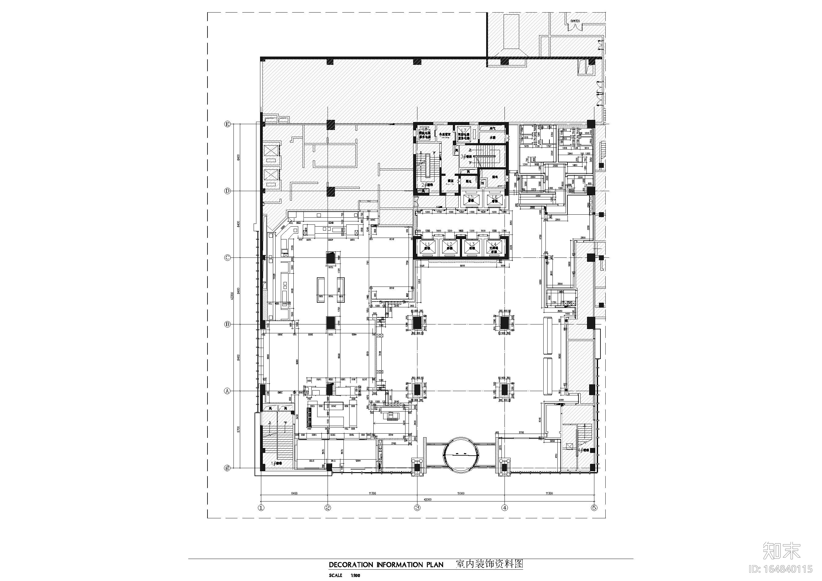 [湖北]希尔顿逸林商务酒店施工图+实景拍摄cad施工图下载【ID:164840115】