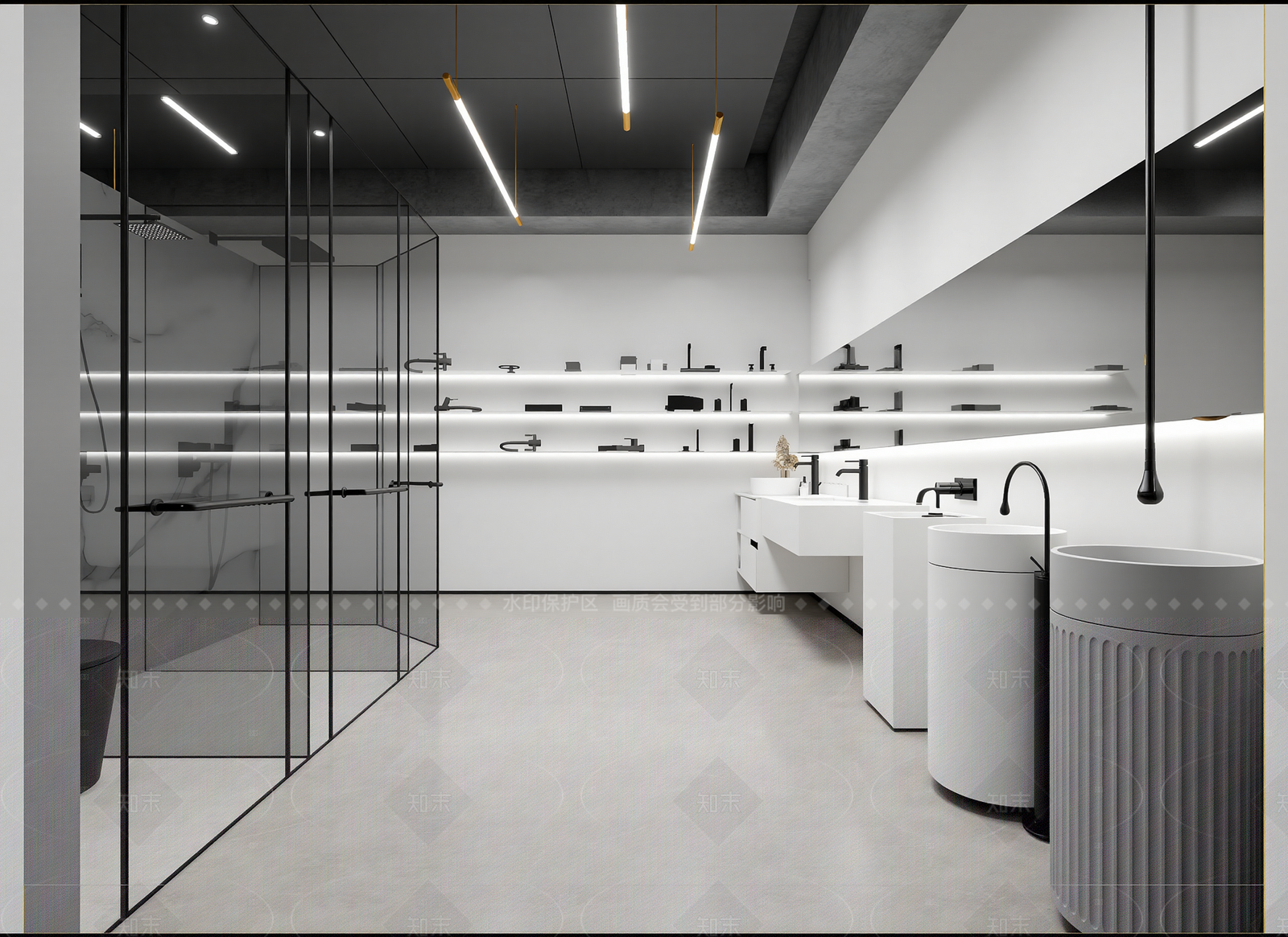 现代卫浴展厅3D模型下载【ID:1214922084】