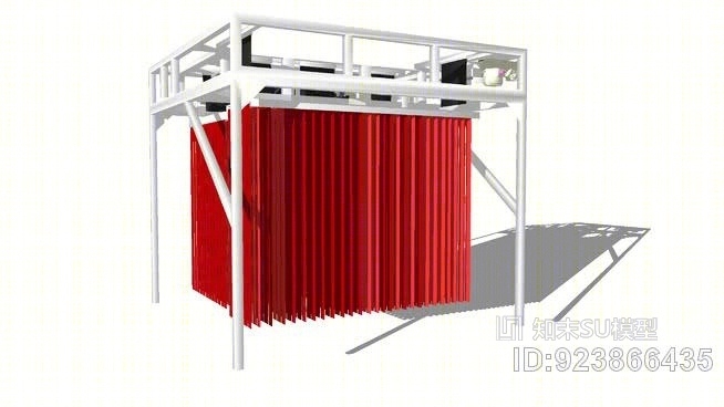 洗车-斜帘组合SU模型下载【ID:923866435】