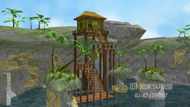 景观小建筑SU模型下载【ID:617962758】