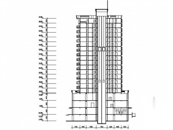 某居住区规划图（总建筑面积12万平方米）cad施工图下载【ID:167263176】