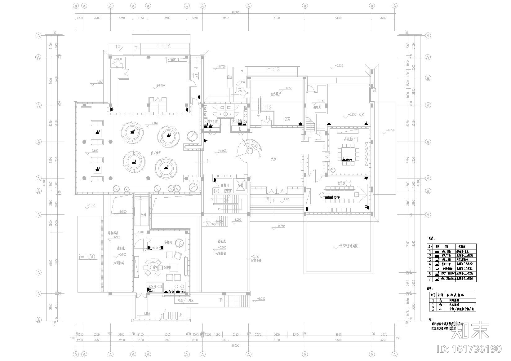 [成都]青羊南区A2栋办公楼装修工程施工图cad施工图下载【ID:161736190】