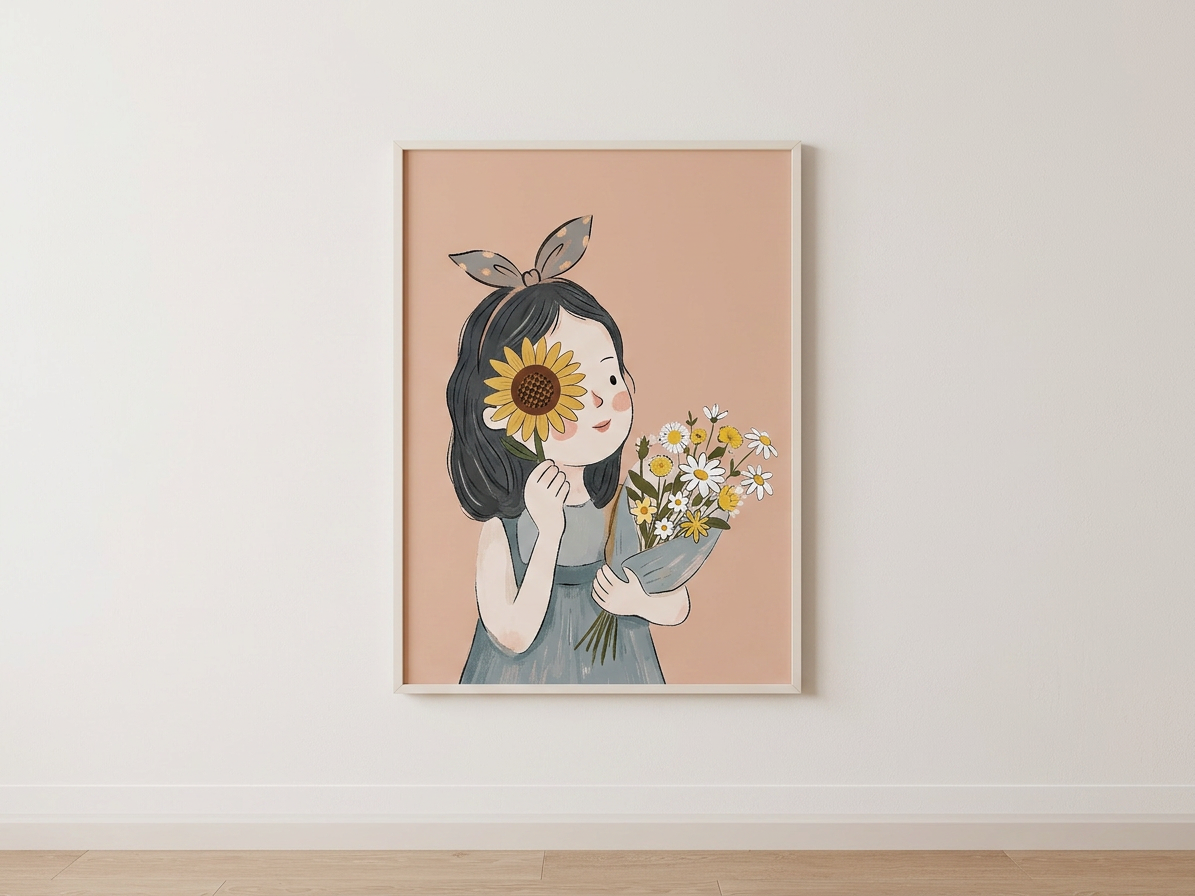现代儿童挂画SU模型草图