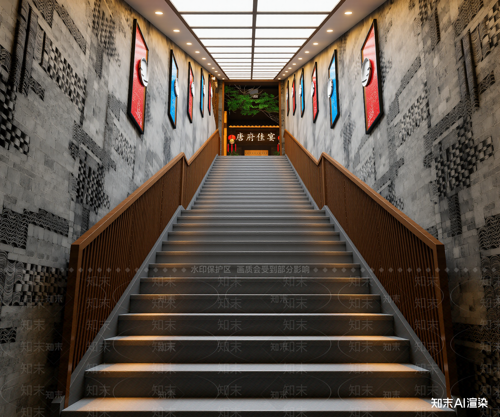 中式走廊3D模型下载【ID:1213925915】