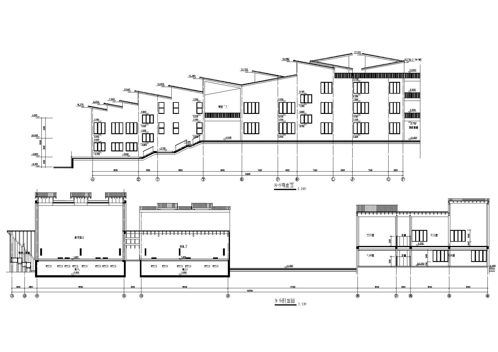 [湖南]吉首市黄永玉博物馆建筑项目施工图cad施工图下载【ID:160405164】