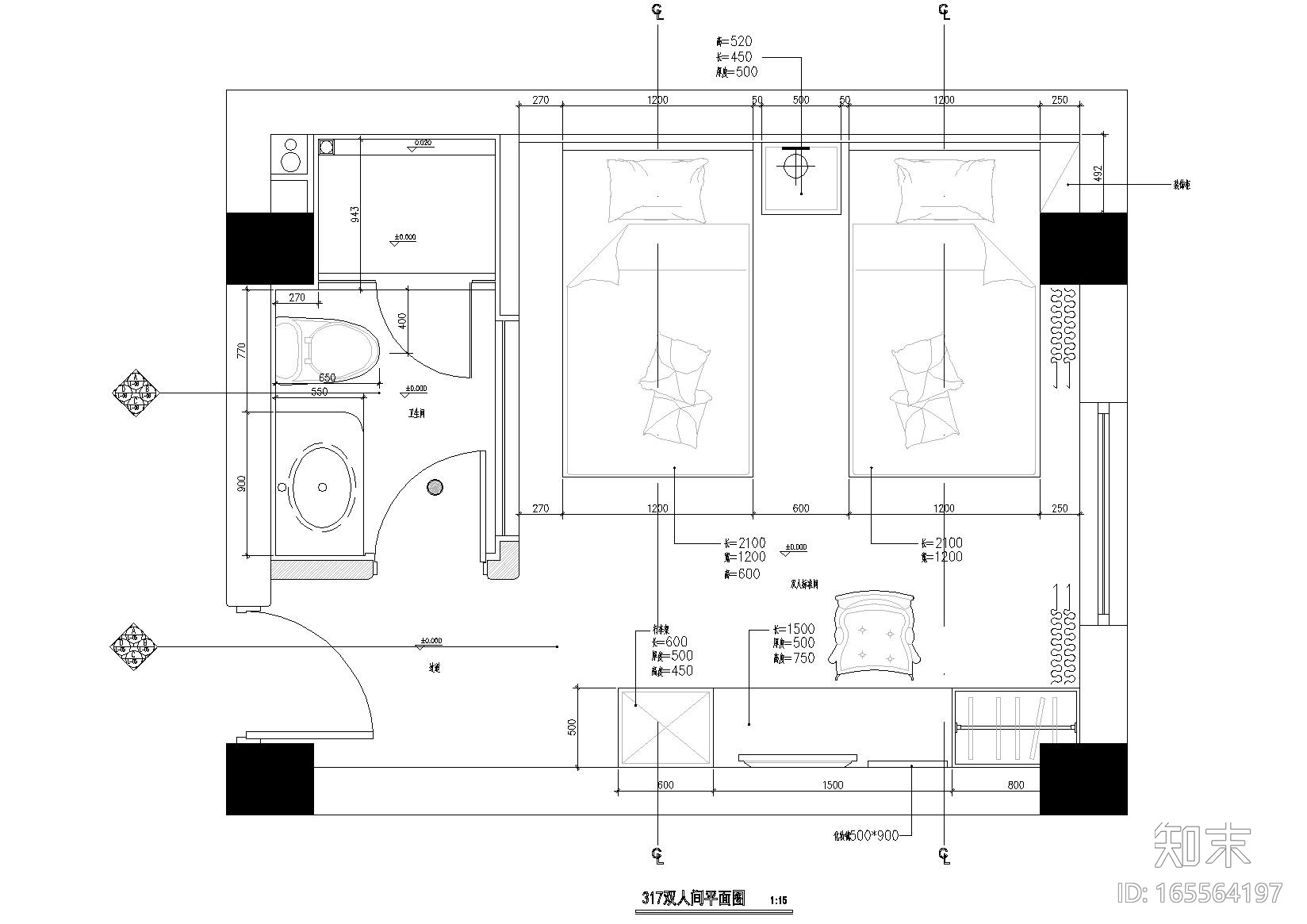 [四川]成都澳汀花园酒店全套施工图+说明cad施工图下载【ID:165564197】