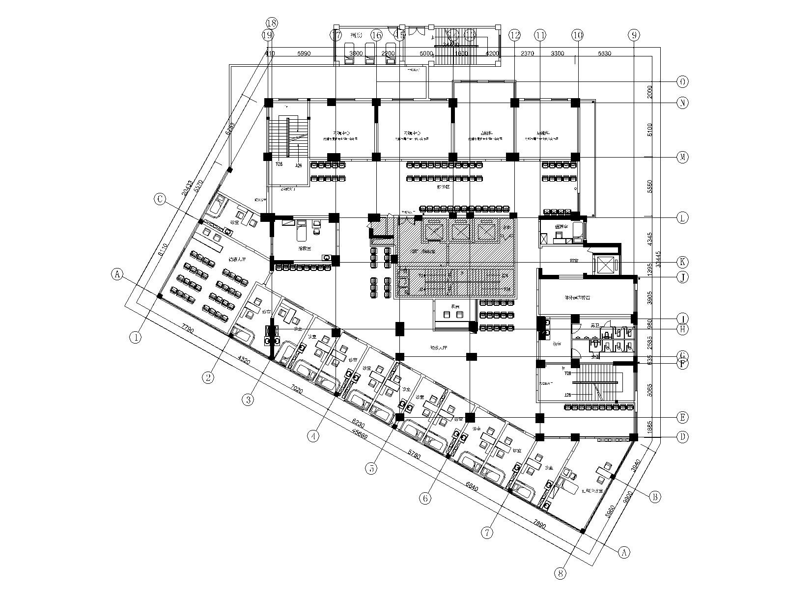 贵州道真中医院设计施工图+机电+物料施工图下载【ID:160651107】