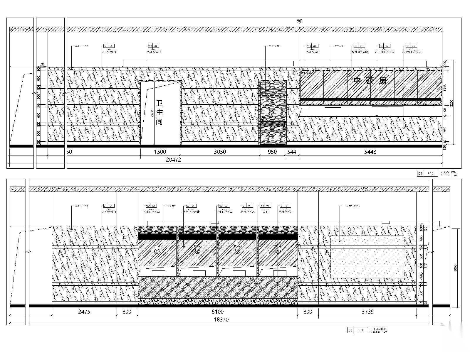 贵州道真中医院设计施工图+机电+物料施工图下载【ID:160651107】