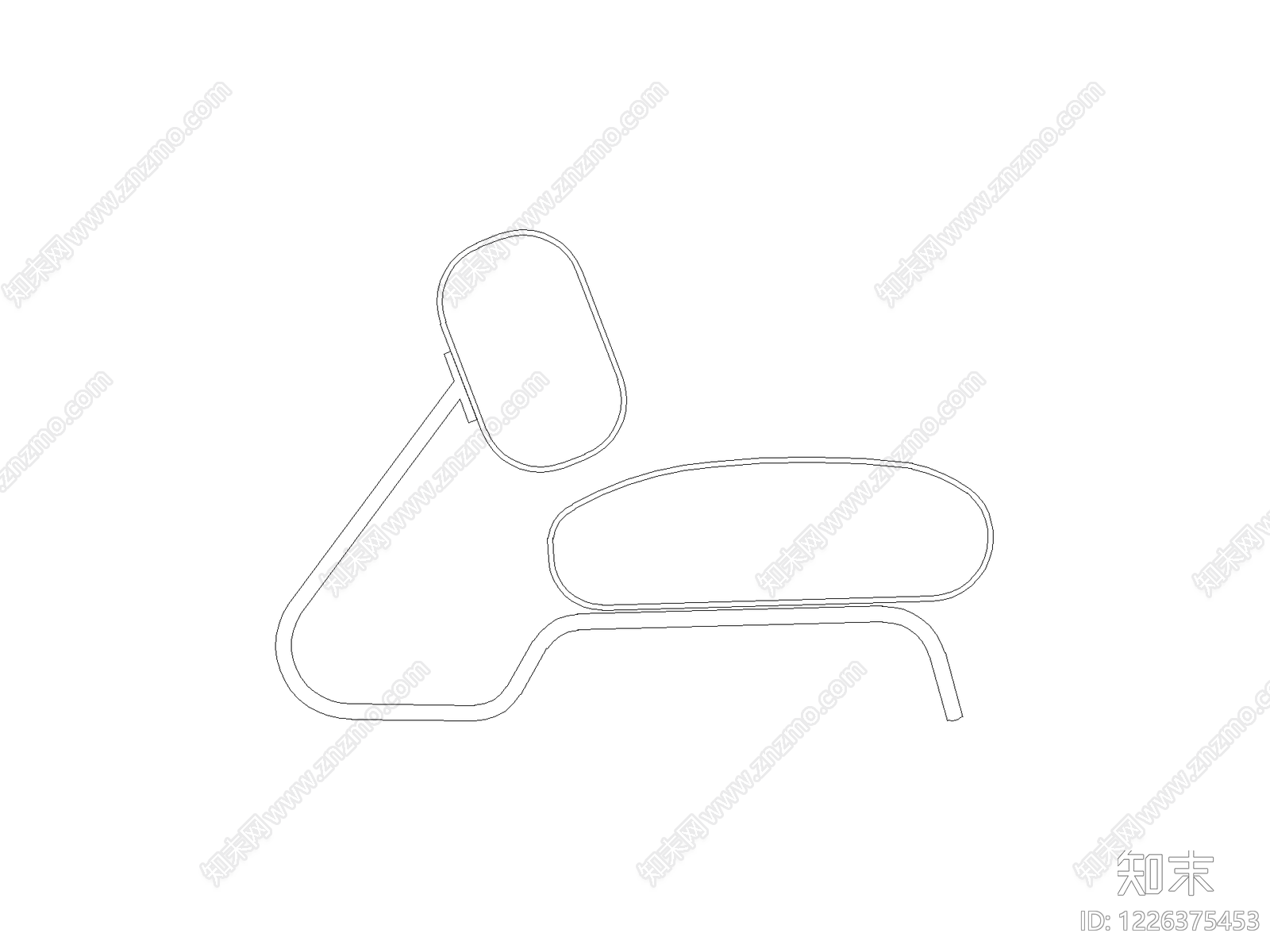 现代椅子CAD图纸