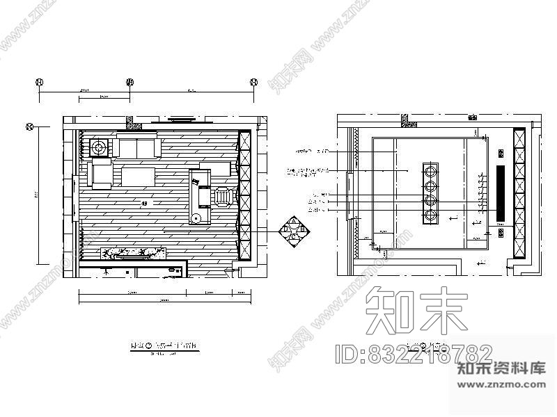 图块/节点别墅现代书房立面图cad施工图下载【ID:832218782】