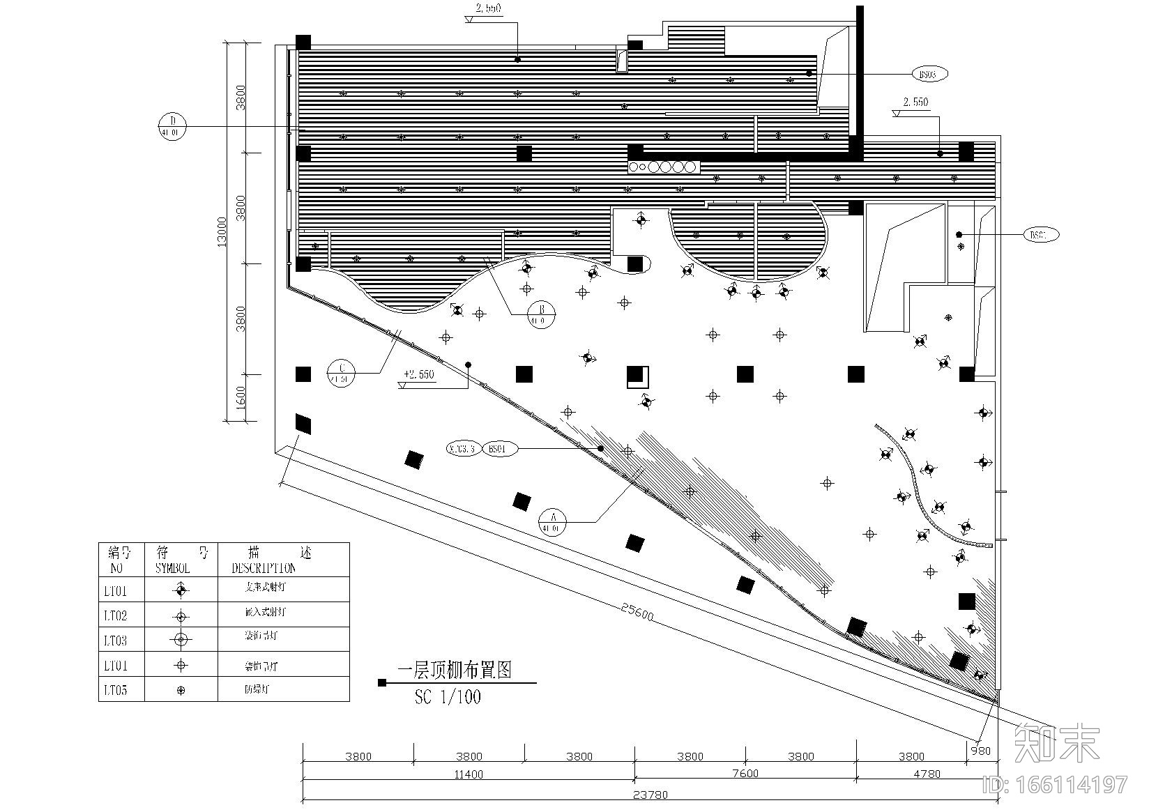 某两层餐厅系统平面图cad施工图下载【ID:166114197】