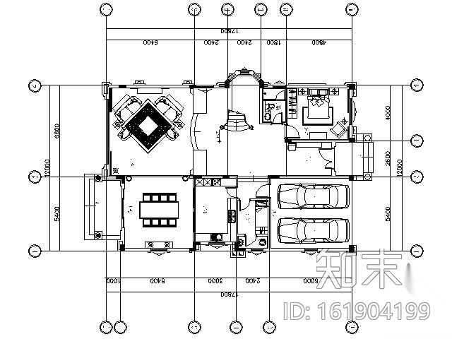 [广东]美式新古典别墅施工图（含效果）cad施工图下载【ID:161904199】